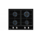 TEKA Encimera a gas  CRISTAL GZC 64300 XBA BUT(NAT). 112570194, 4 zonas, Negro